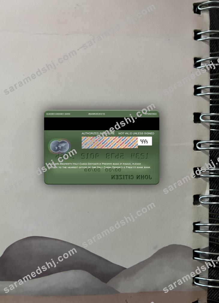 Italy Cassa Depositi e Prestiti bank mastercard photolook back